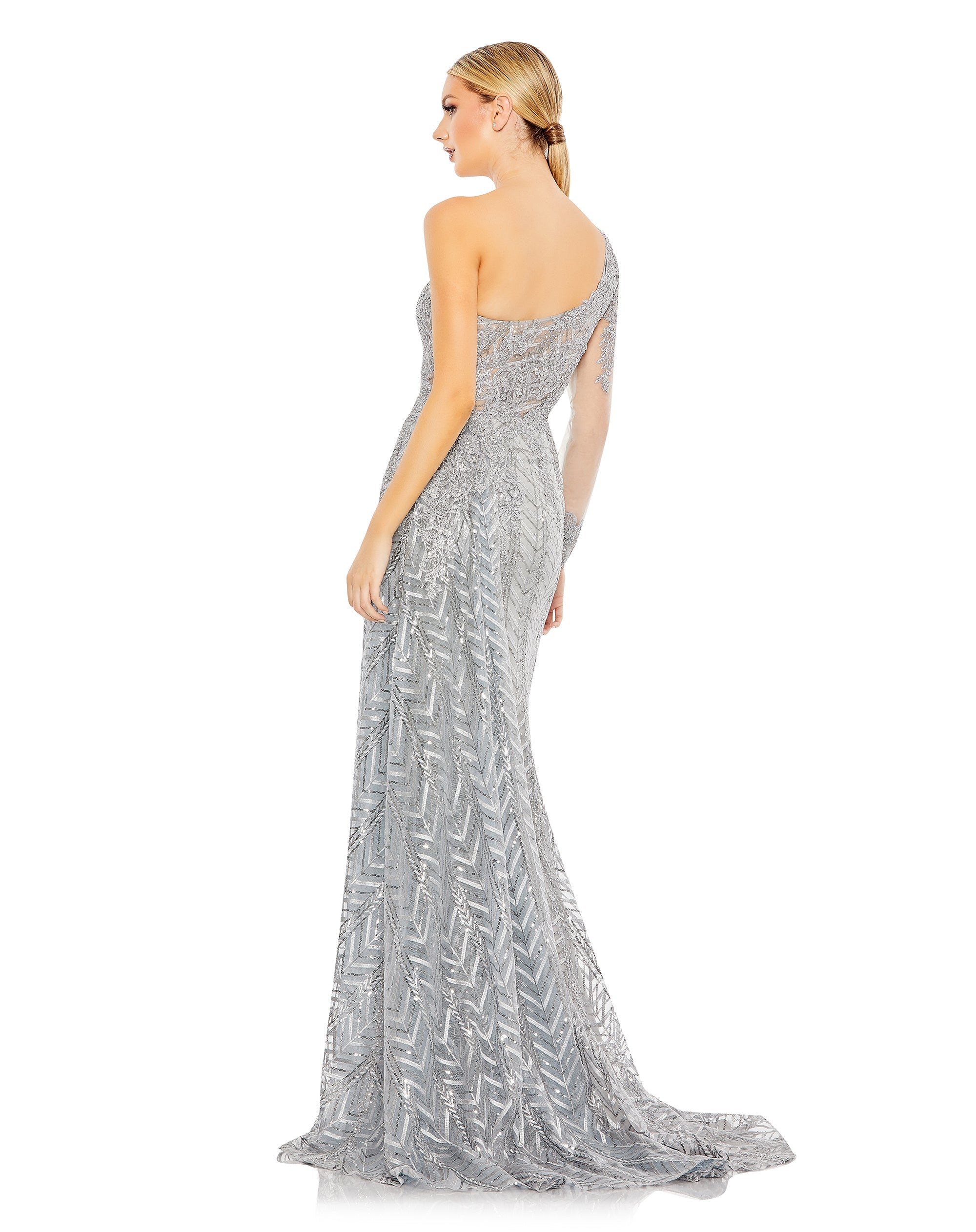 Shop Embellished One Shoulder A Line Gown Online