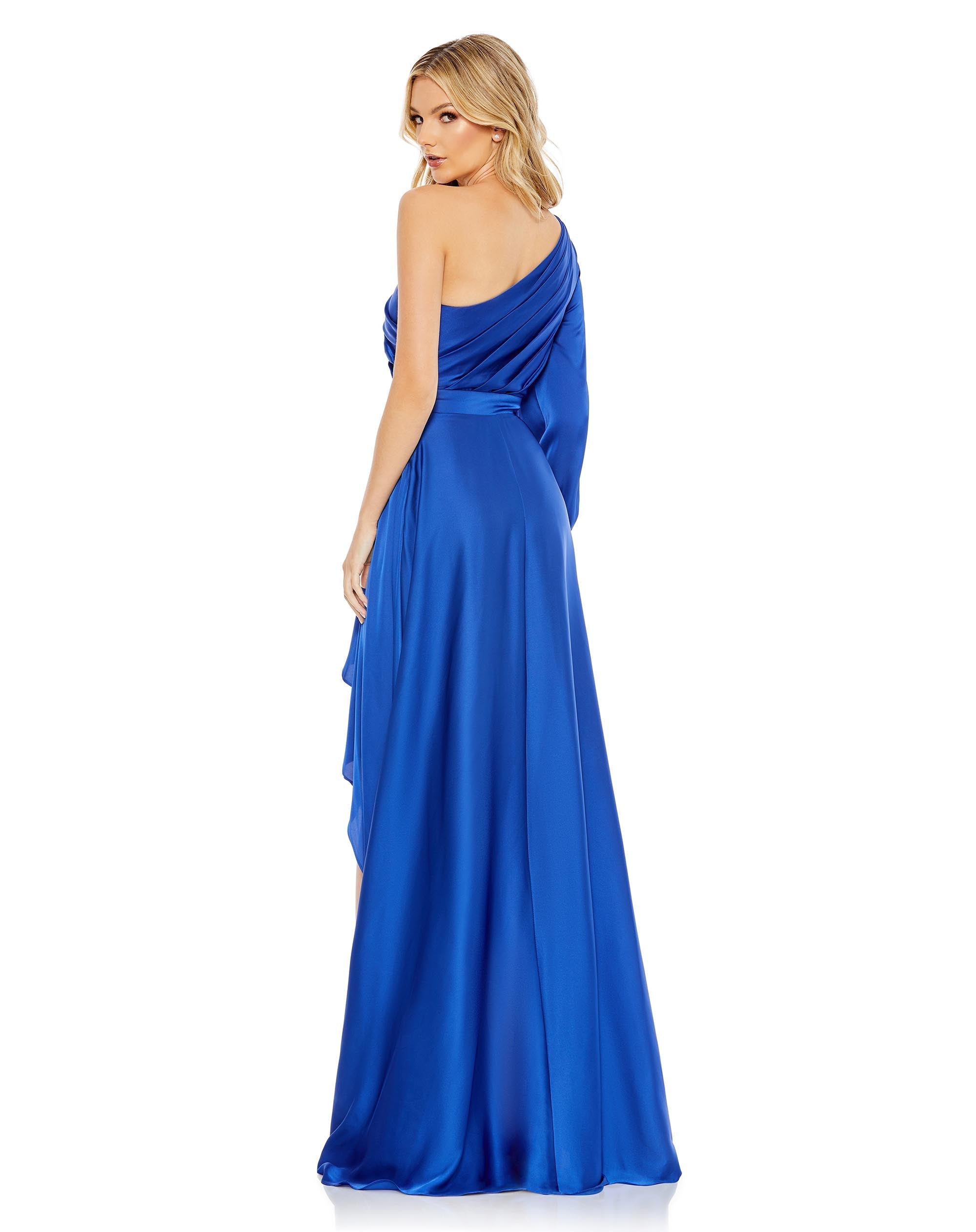 Shop High Low One Shoulder Flowy Gown Online