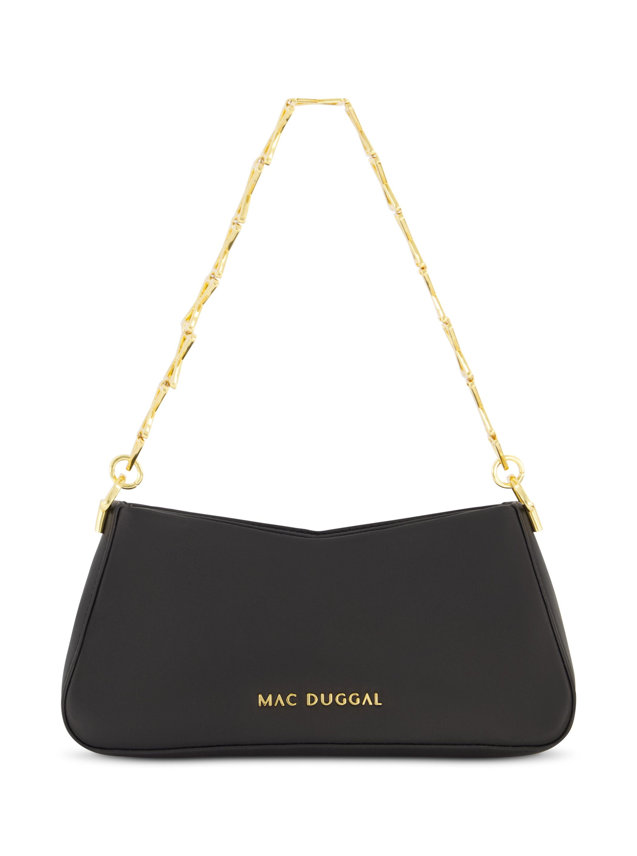 Shop Nappa Leather Shoulder Bag With Gold Strap Online