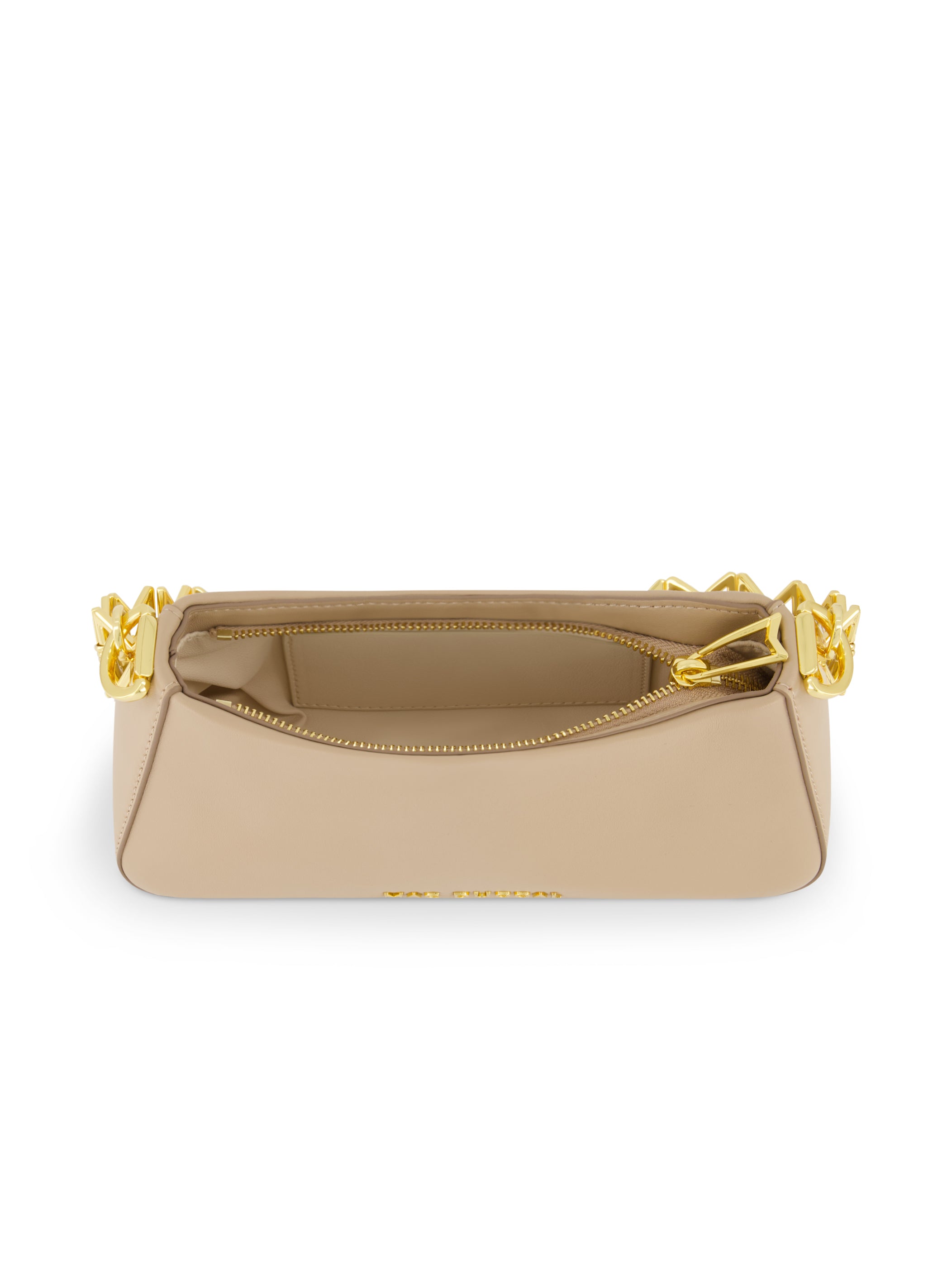 Shop Nappa Leather Shoulder Bag With Gold Strap Online