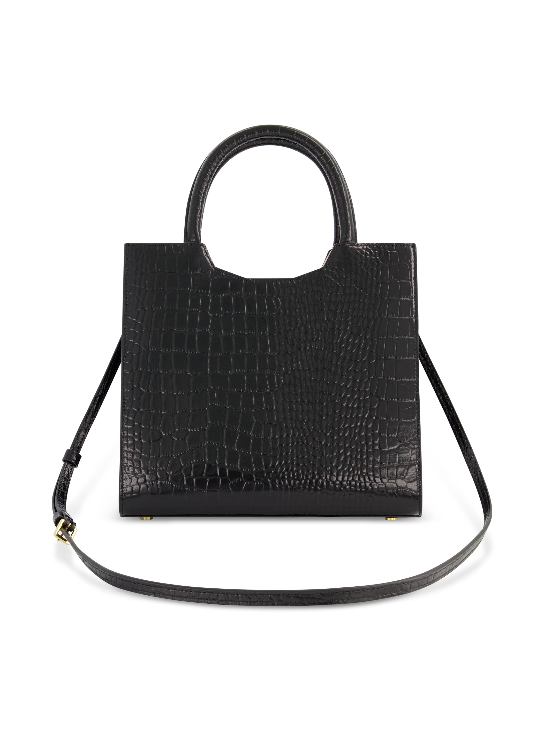 Shop Crocodile Leather Medium Tote Bag With Buckle Online