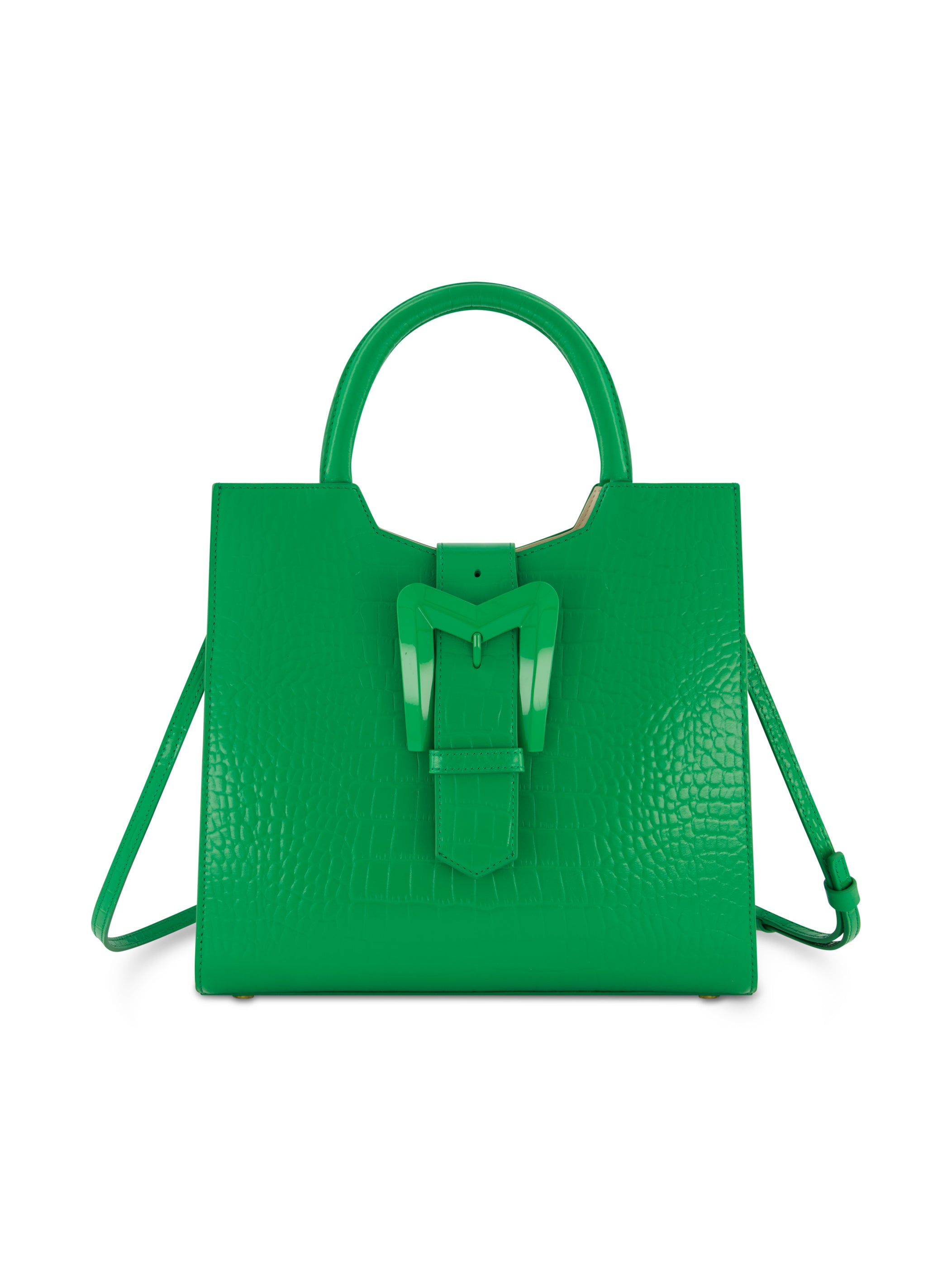 Shop Crocodile Leather Medium Tote Bag With Buckle Online